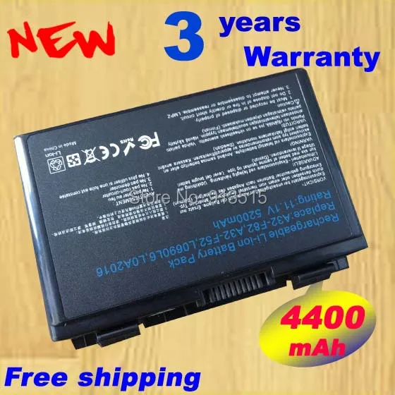5200mAh font b battery b font for Asus K40E F82 F83S K40 K40E K6C11 F52 K50