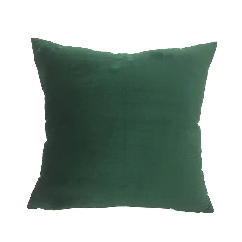 

Flexible Soft Velvet Decorative Pillows Pillow Case Cushion Cover Solid Cover Home Decor Car Sofa Decoration Emerald Green Sizes