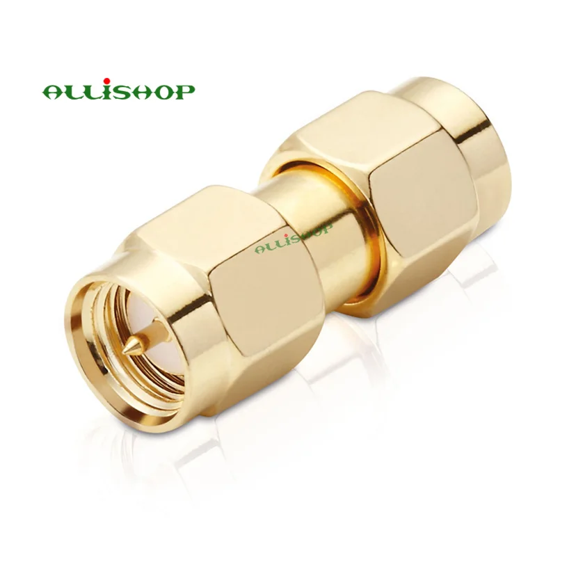 

ALLISHOP SMA RF Coaxial Adapter Goldplated SMA Male Plug to Male Plug Straight RF Coax Adapter Convertor Connector