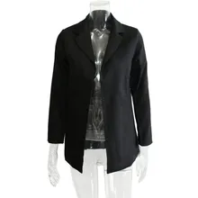 Для женщин пиджаки для женщин Дамы с длинным рукавом Кардиган Повседневное костюм с блейзером пальто куртки и пиджаки ST22