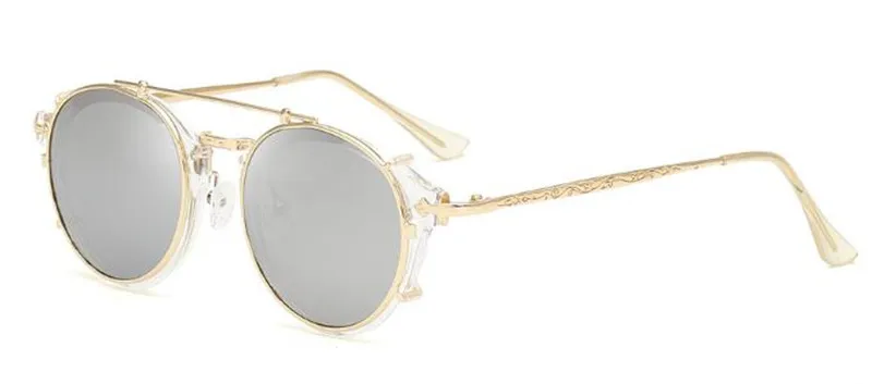200 p женские модные солнцезащитные очки двойного назначения поляризованные солнцезащитные очки UV400 Анти-УФ Солнцезащитные круглые съемные