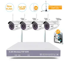 

Home Security Camera System H.265 NVR kit Wireless Video Surveillance with 4pcs WiFi CCTV 1080P 2MP Night Vision Outdoor Camera