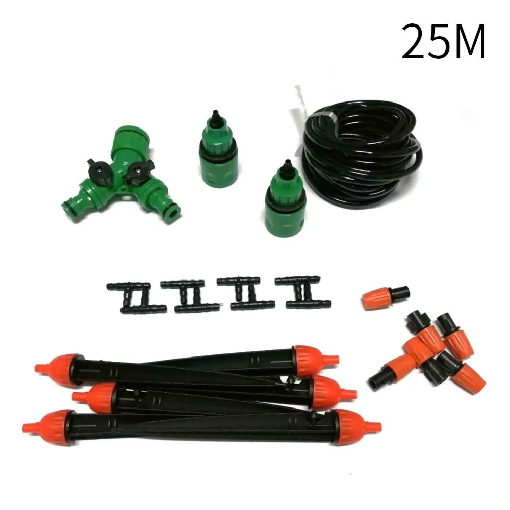 30m Spray Irrigation Set Automatic Micro Drip Irrigate System Garden Sparing Self Watering Kits With Adjustable Dripper