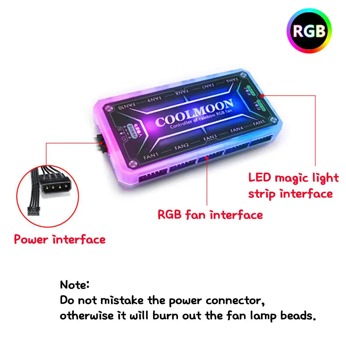 Для AURA SYNC RGB охлаждающий вентилятор с дистанционным управлением управление Лер музыка переключение цвета яркость регулируемое подключение для вентиляторов охлаждения