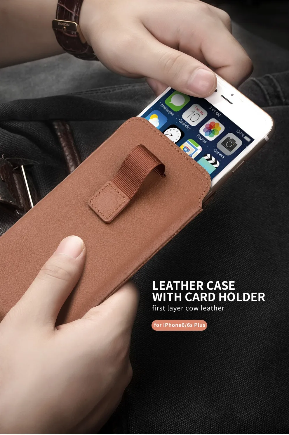 QIALINO new arrival For iphone 6 6s 4.7 Case new case Pouch for iphone 6 plus 6s plus 5.5" Leather with Card Slot Luxury Case lifeproof case iphone 8