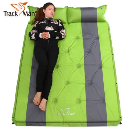 Trackman 192*132 см nieuwe 2 personen ПВХ automatische opblaasbare matras kussen открытый туристический коврик vocht pad