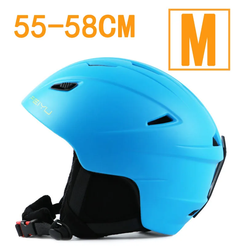 matte blue size M Лыжный шлем ультралегкий интегрально-Формованный профессиональный шлем для катания на коньках безопасный скейтборд снегоход езда на велосипеде спортивный защитный шлем - Цвет: matte blue size M