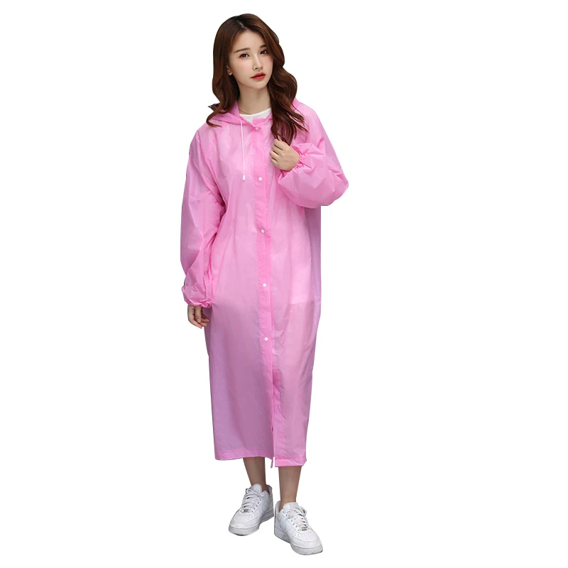 Pink Уличный дорожный плащ для взрослых, портативный плащ, женский плащ-дождевик - Цвет: Pink