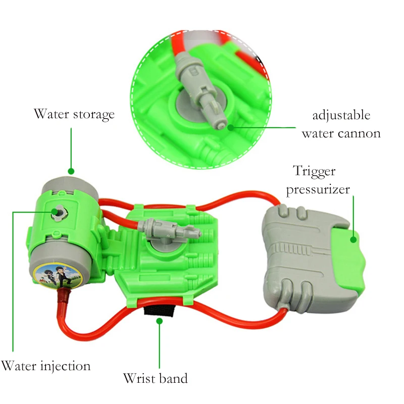 Мини-пистолет водяной пистолет на запястье Детские запястья водный пистолет наружные игрушки летний плавательный бассейн пляжная игрушка на день рождения Рождественский подарок