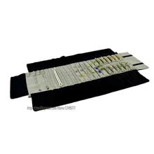 Черный+ серый Многофункциональный ювелирные изделия ролл сумка складная Портативный чехол для Кольцо Серьги Цепочки и ожерелья браслет кулон хранения