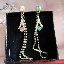 Новое поступление, алмазная вышивка, железная башня, длинная цепь, кисточка, универсальный разъем для наушников для телефона, разъем для наушников для huawei, для Xiaommi