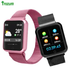 F68 SmartWatch 38mm Coloration Display screen Bluetooth Sport Band Milanese Metallic strap Sensible Bracelet look ahead to Apple IPhone IOS Android