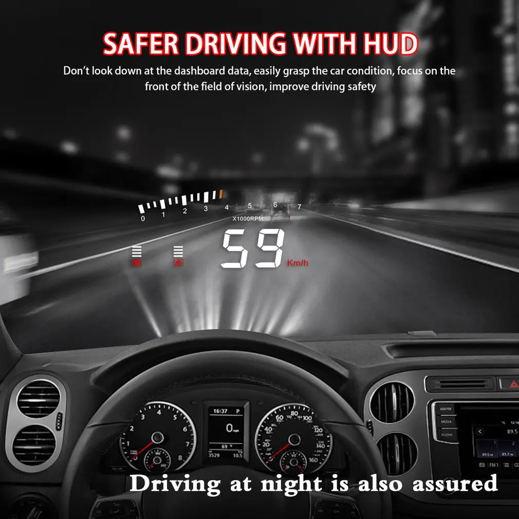 2019 Новый универсальный автомобильный gps HUD цифровой дисплей Автомобильный
