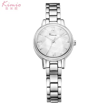 

women watches KIMIO luxury brand business ladies bracelet quartz watches rose gold stainless steel wristwathces 2018 gift clcok
