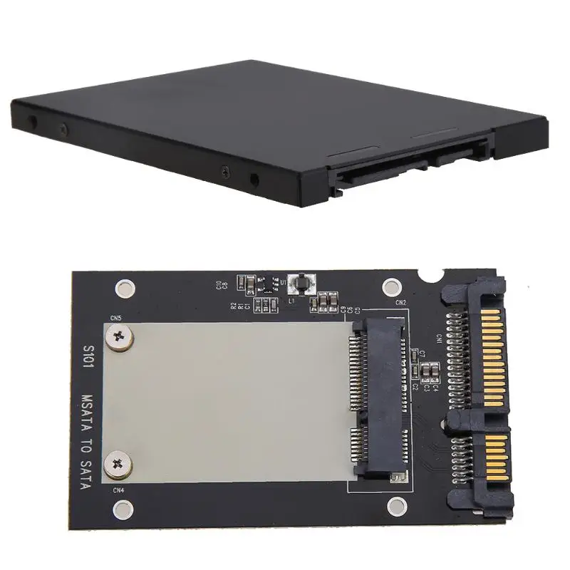 

ALLOYSEED High Quality Enclosure mSATA SSD to 2.5" SATA Convertor Adapter Card SSD Case For Windows10/8/7 for Mini ssd Module