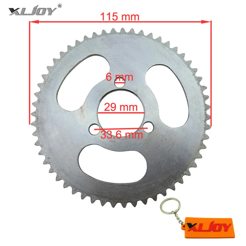 25H 55 Tooth Rear Sprocket For 47cc 49cc Pocket ATV Goped Scooters Mini Bikes