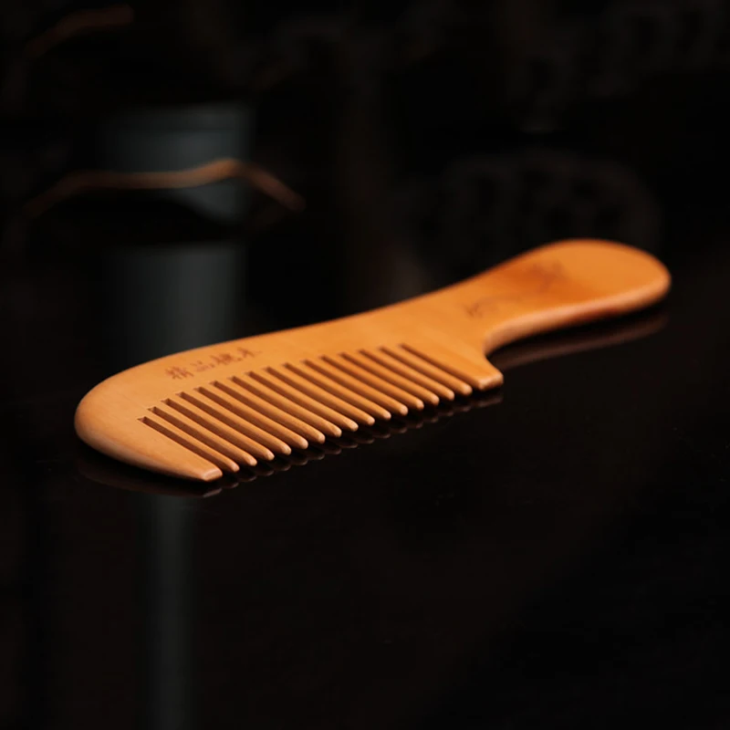 Антистатические головы сандалового дерева деревянные гребни популярные природные Здоровье и гигиена волос Расческа с ручкой массажер P20