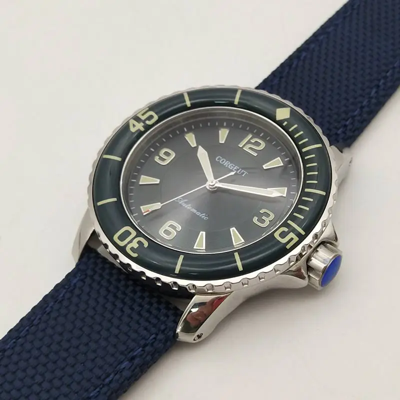 

Corgeut Watch Automatic Diver Super Luminous MIYOTA Metal Mechanical Fabric Watches green Dial Top Brand Best Cheap Sale Z3