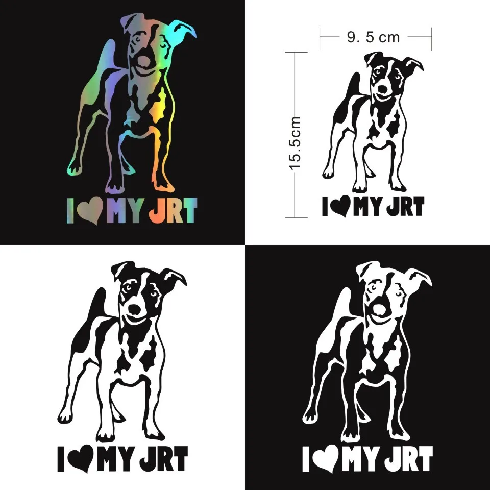 Cunymagos JACK RUSSELL TERRIER Vinyl Decal Sticker Dog Puppy Love Car Sticker BlackSliver 15.5CM9 (1)