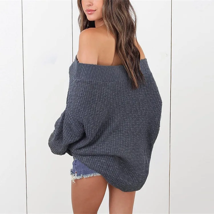 Новые свободные теплые свитера размера плюс 5XL с рукавами «летучая мышь», осенне-зимние сексуальные трикотажные эластичные мягкие женские пуловеры с открытыми плечами