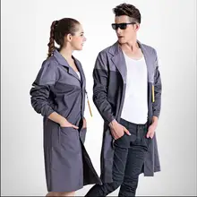 S -3XL Autumn and winter long-sleeved men and women Stitching food factory coat long robes workshop Work Wear Uniform clothing(China) S -3XL Autumn and winter long-sleeved men and women Stitching food factory coat long robes workshop Work Wear Uniform clothing(China)
