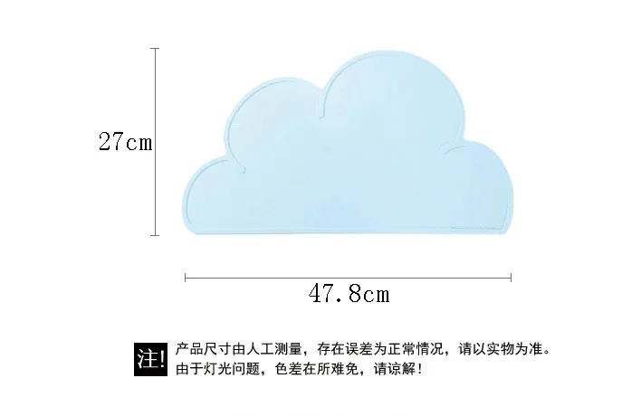 Ideacherry/младенцев облака силикона Коврики на стол Nordic Стиль Водонепроницаемый мобильный Platemat для кормления противоскользящие Кухня посуда