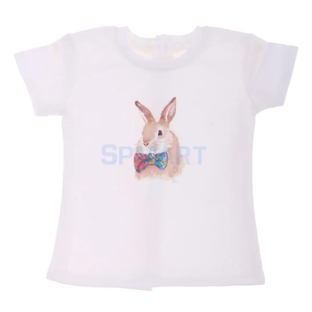 MagiDeal Cotton Summer Short Sleeve T-shirt Dress for 1/3 1/4 BJD for SD for Dollfie Dolls Clothes Accessory Kids Girls Gift