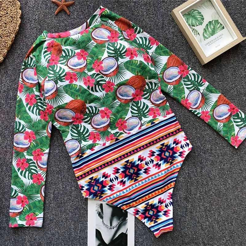 Женский слитный купальник Vigorashely купальный костюм с длинными рукавами и