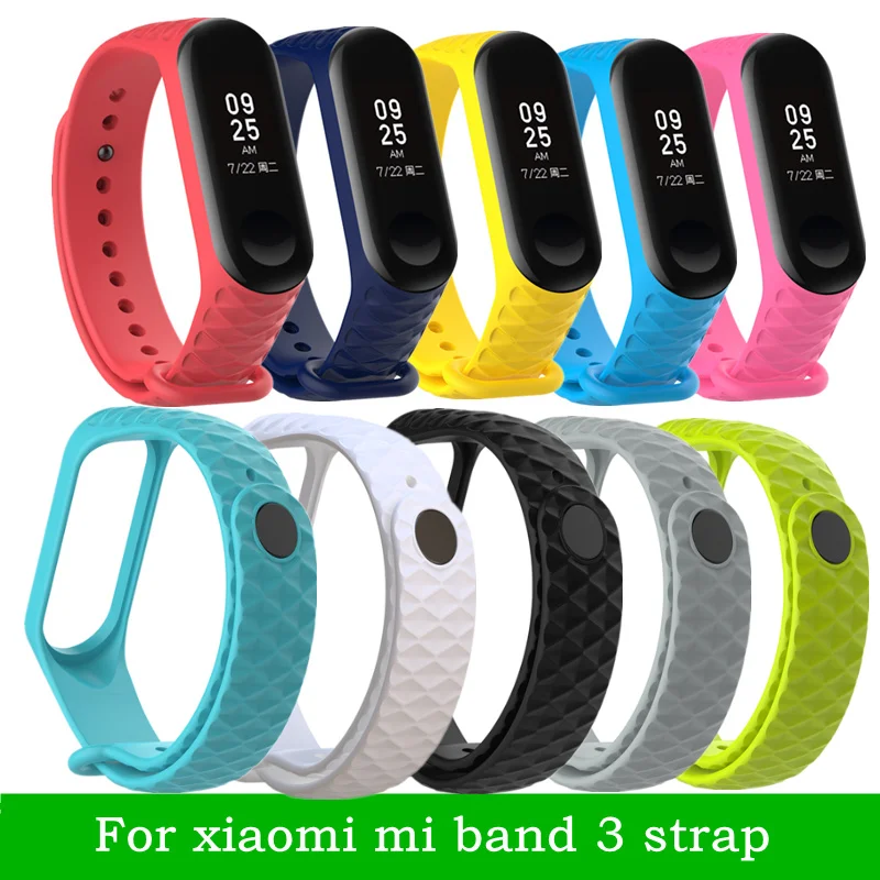 Mi band 3 браслет для xiaomi mi Ремешок Браслет аксессуары спортивные силиконовые смарт