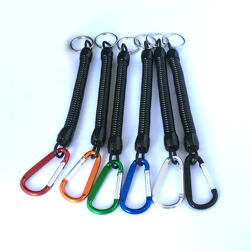 

2Pcs Fishing Lanyards Boating Ropes Camping Secure Pliers Grips with Carabiner Secure Lock Fishing Tackle Tools