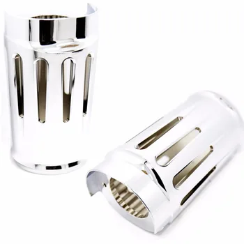 

New Shallow Cut Chrome Fork Boot Slider Cow Bells For Harley Touring FLHX 14-15 16 17 18 Models