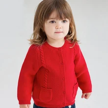 Милые однотонные вязаные детские теплые однобортные свитера новые кардиганы свитер хлопковая одежда для мальчиков и девочек на осень и весну