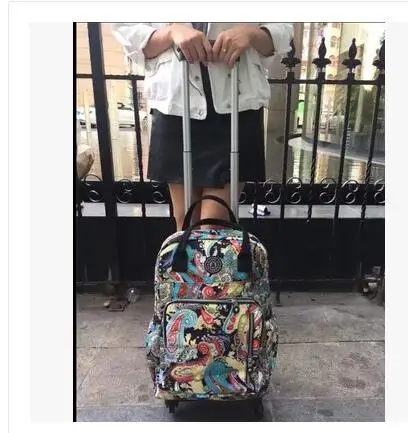 Дорожная багажная тележка, рюкзаки, сумки на колесиках, женские деловые дорожные сумки на колесиках, Оксфорд, сумка для багажа на колесиках