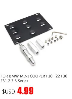 Передний бампер Фаркоп номерной знак кронштейн для BMW Mini Cooper F10 F22 F30 F31 2 3 5 серии YC101096