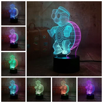 

Cartoon Dragon Ball Turtle Fairy 3D LED Night Light 7 Mixed Colors Change RGB Color Change Home Decor Christmas lamp for Kids