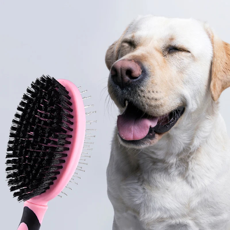 pet double sided brush grooming tools massage fur cleaning comb puppy