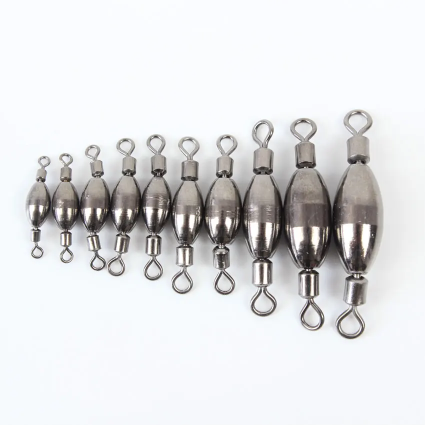 50pcs Size0.3 0.8 Ocean Rock Fishing Swivel Rolling Swivel with Barrel