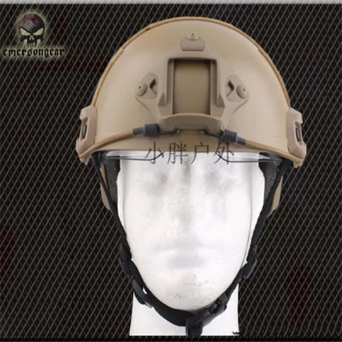 EMERSON Fast шлем с защитными очками спасение с помощью парашютистов, прыжок Тип Тактические шлем airsoft Шлем - Цвет: DE MH