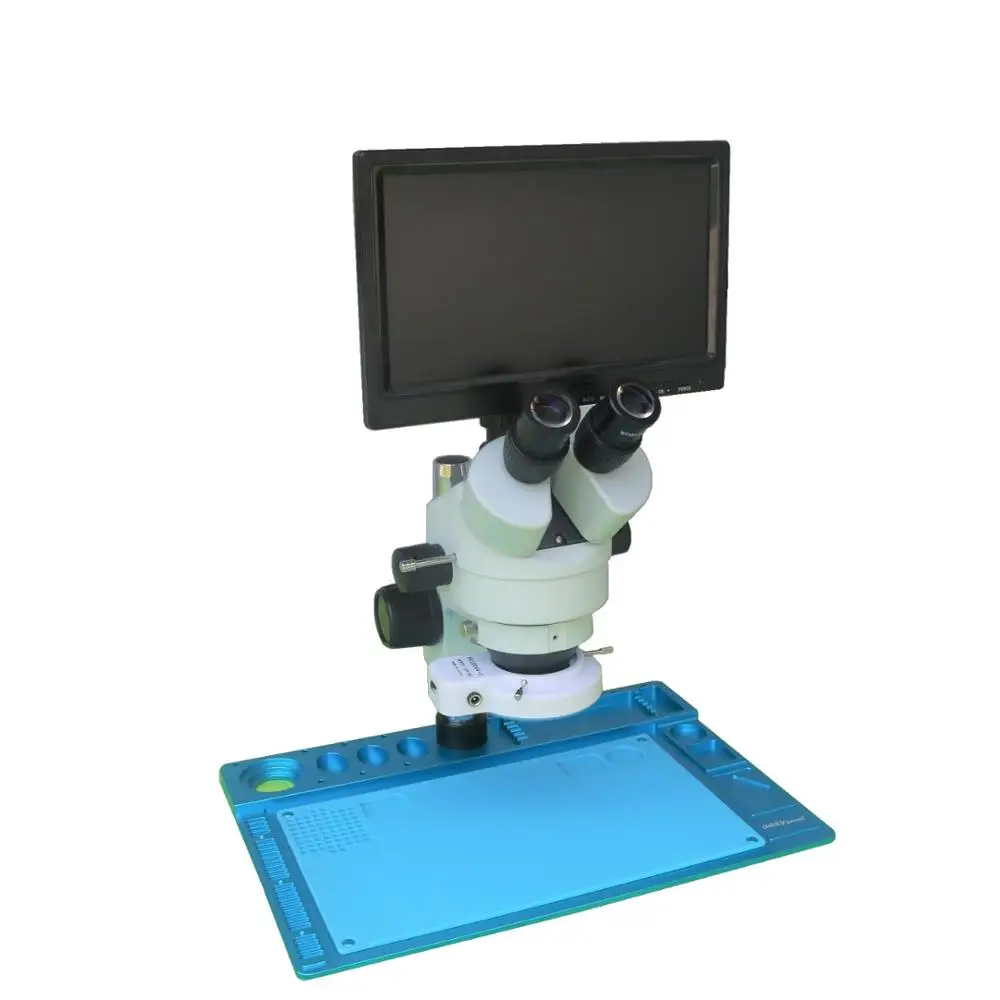 

7X-45X Simul-Focal Stereo Microscope For Soldering 14MP HDMI Trinocular Microscope Camera Microscopio Repair Phone Mikroskop