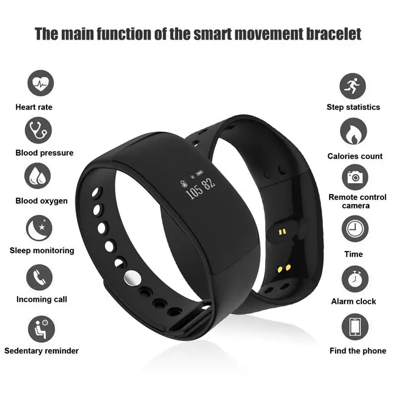 

Smart Bracelet Waterproof Heart Rate Monitor Men Women Alarm Clock Sports Watch Smart Watch For Android IOS Phone