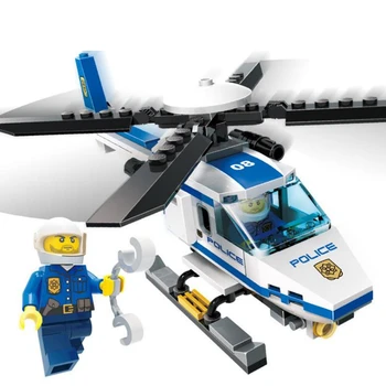 

Building Block Model Police Education Toy Child 10424 Compatible Brick Legoing City Helicopter 60047