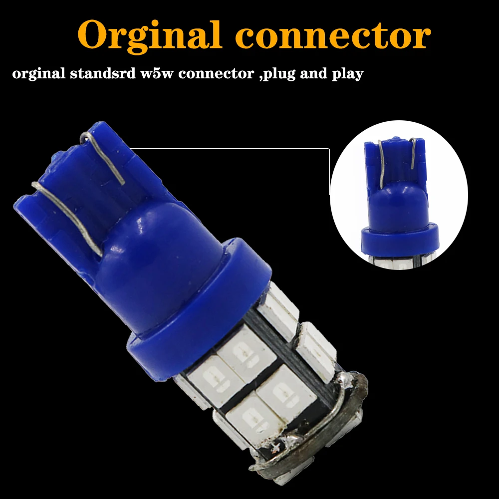 YSY 100x W5W T10 Автомобильный светодиодный лампы 20SMD 2835 168 194 боковые габаритные огни Карта Поворотная сигнальная лампа белого и синего цвета желтый и зеленый цвета льда синий и красный цвета
