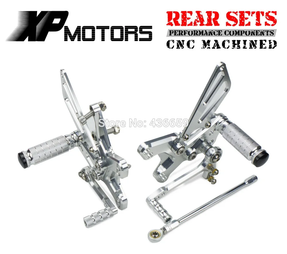 

Silver Adjustable Foot Peg CNC Racing Rearset Rear Sets For Kawasaki Ninja ZX-10R ZX10R 2011 2012 2013 2014 ZX 10R