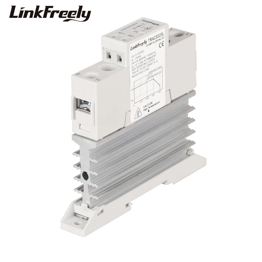 

TRA23D25L 25A Din Rail SSR Solid State Relay Module 3V 5V 12V 24V DC Input 24-280VAC Output Voltage Control Relay Switch Board
