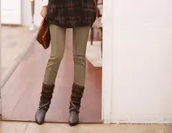 Женская зимняя обувь плюс Расширенный диапазон размеров плотные вельветовые брюки-карандаш Для женщин осень Mid Stretch теплые леггинсы брюки