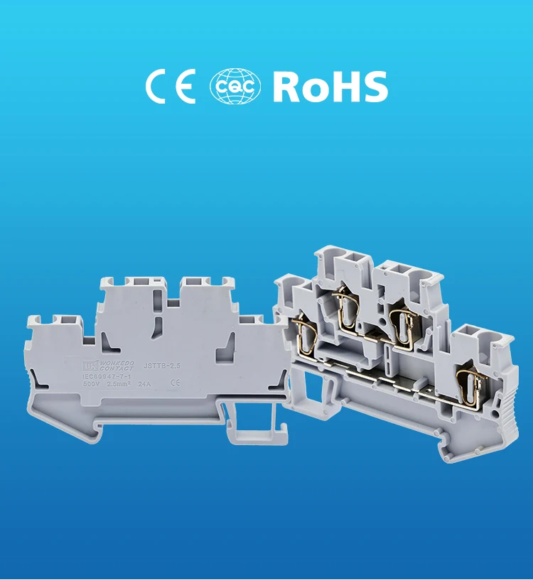 Din-рейку клеммный блок STTB-2.5 заменить Феникс электрические соединители проводки двухслойные Пружинные соединительные проводники 10 шт