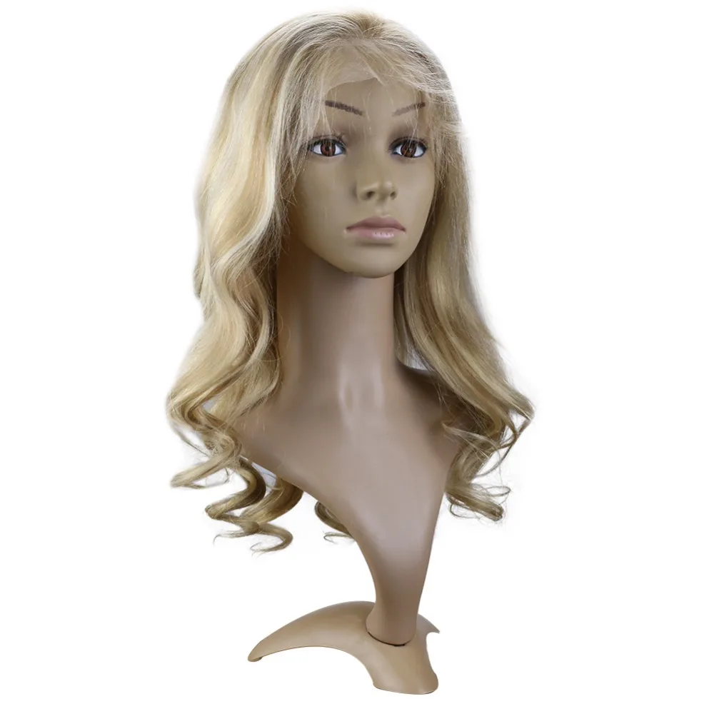 

Full Shine Lace Front Hair Wig with Baby Hair Piano Color #18 and #613 100% Remy Human Hair 130% Density Blonde Wig for Women