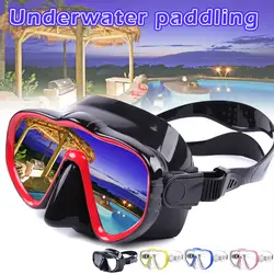 Новые PC линзы + силиконовые очки для плавания для взрослых кристально прозрачные широкие очки для дайвинга маска для подводного плавания