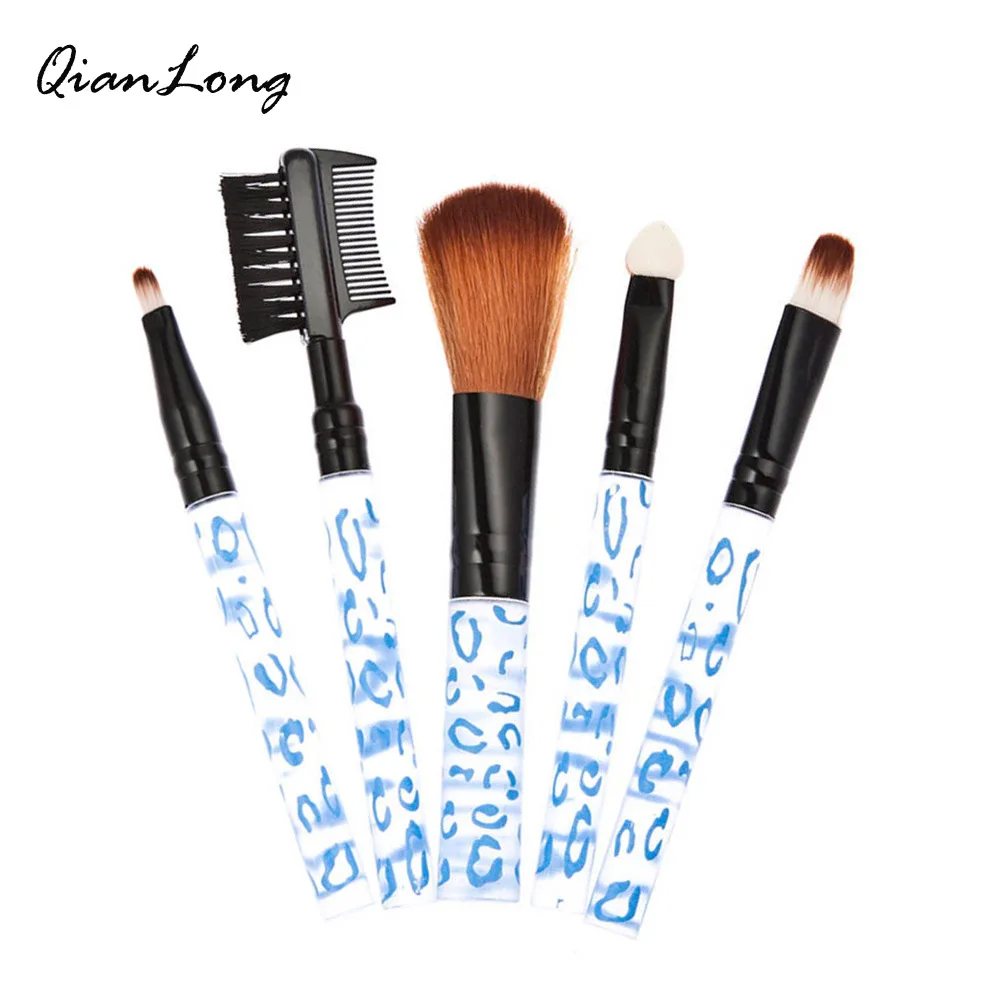 Professional 5 PCS Makeup Brushes Set Tools Make up Toiletry Kit Wool Make Up Brush Set Case Professional 5 PCS Makeup Brushes Set Tools Make up Toiletry Kit Wool Make Up Brush Set Case
