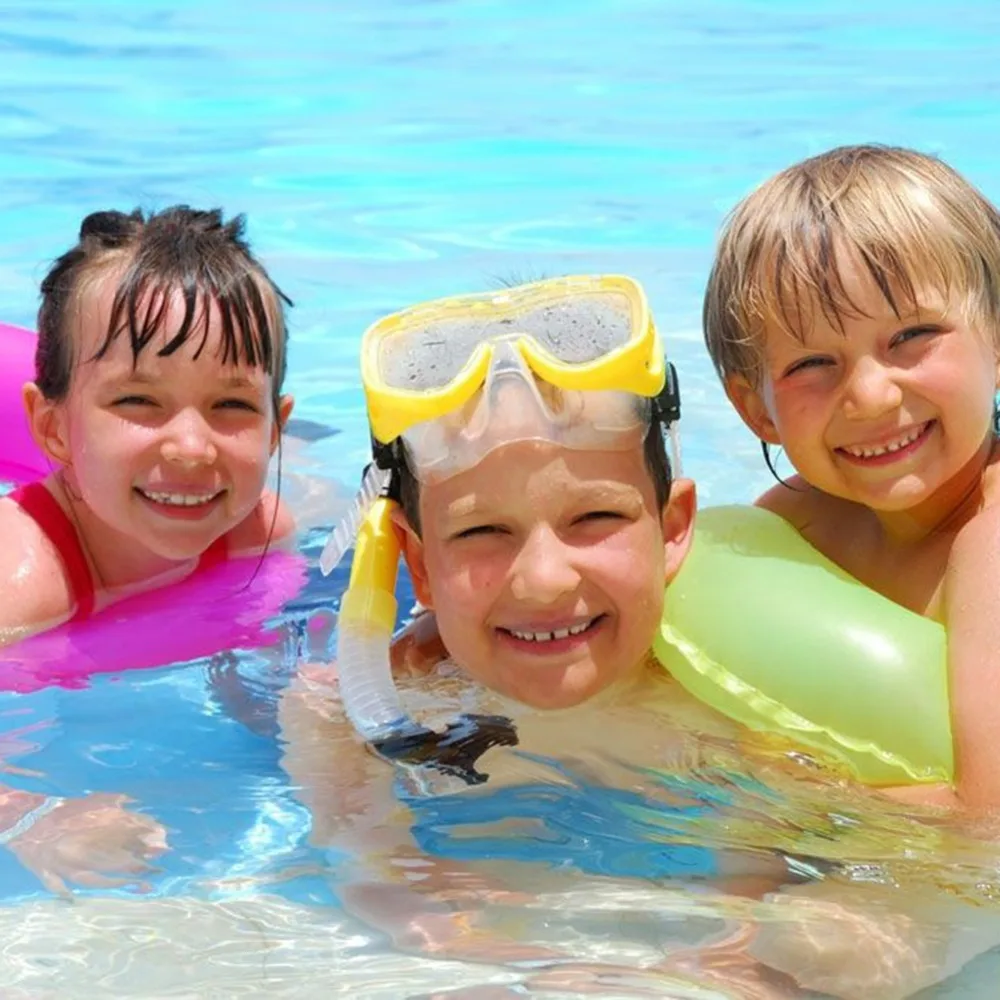 호흡 튜브가있는 어린이 다이빙 고글 충격 방지 안개 방지 수영 안경 밴드 스노클링 어린이를위한 수중 액세서리